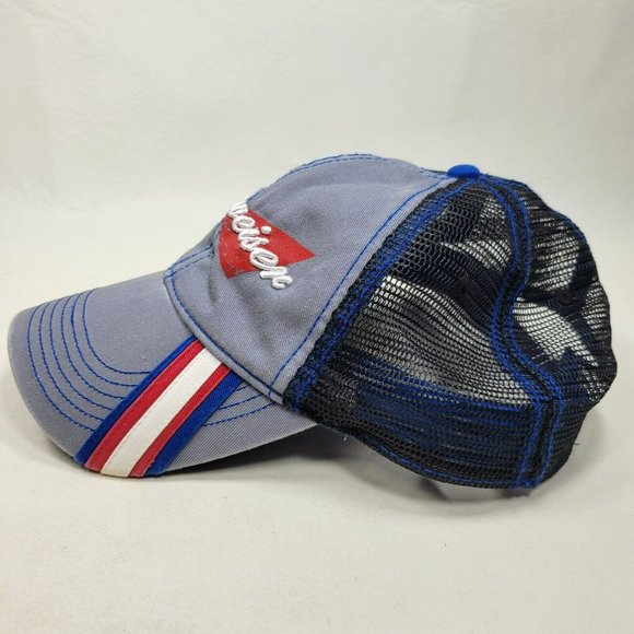 Budwieser Snapback Hat Trucker Cap Gray Black Mesh Back Logo 2014 - Picture 4 of 9